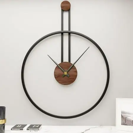 24.4x18 Inch Large Modern Metal Farmhouse Oversized Decorative Wall Clocks for Living Room,Big Minimalist Wall Clock with Vintage Gray White Dial for Office,Dining Room