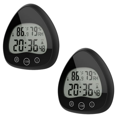 2 innovative new heart-shaped bathroom clocks lcd temperature and humidity digital display alarm clocks