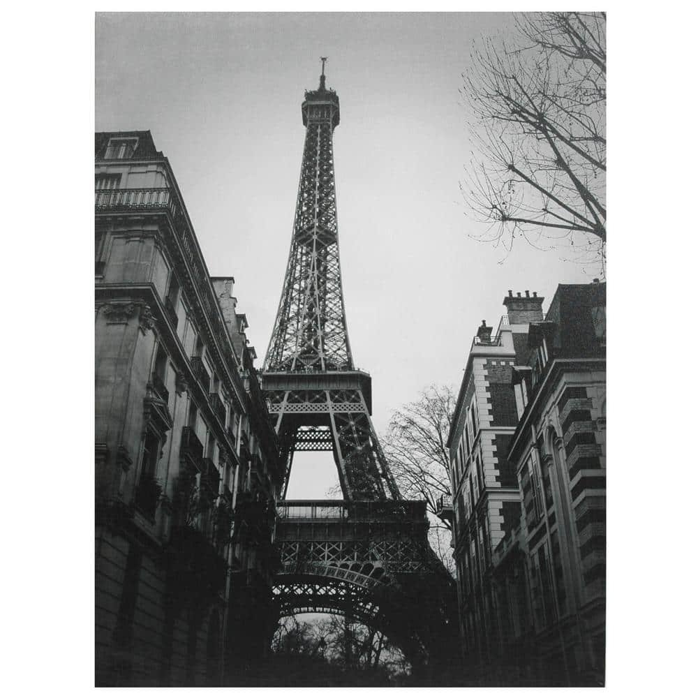 32 in. x 24 in. "Eiffel Tower Sun Glow" Canvas Wall Art