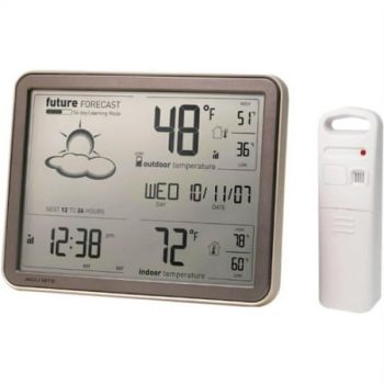 AcuRite Wireless Weather Station with Large Display, Atomic Clock, and Hyperlocal Forecast (75077A3M)