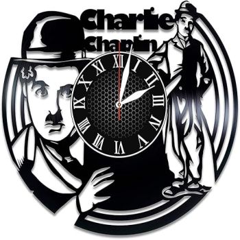 Charlie Chaplin Actor Handmade Vinyl Record Wall Clock, Get Unique Bedroom or Nursery Wall Decor - Gift Ideas for Kids and Teens - Unique Art Design