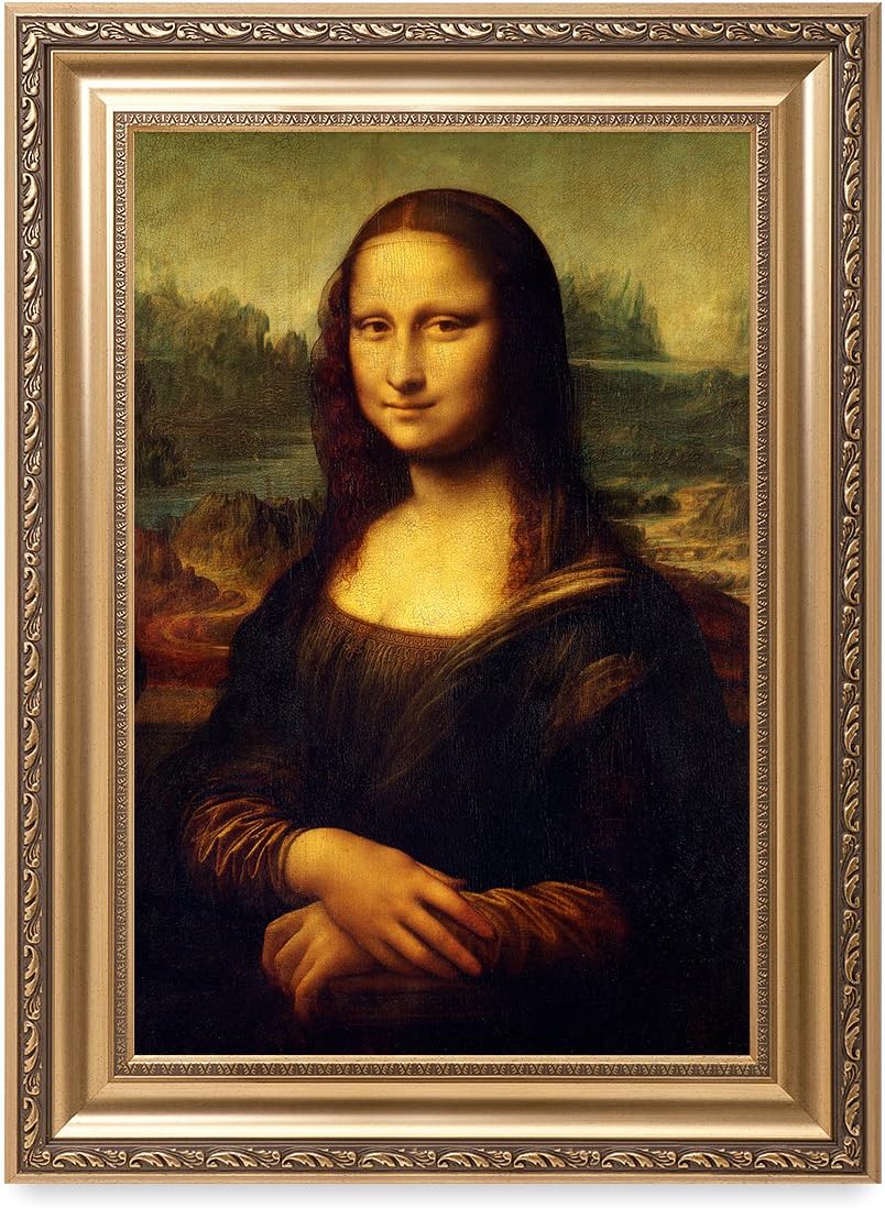 DECORARTS - Mona Lisa by Leonardo Davinci. The World Classic Art Reproductions. Giclee Print& Museum Quality Framed Art for Wall Decor. Framed Size: 20.75x28.75