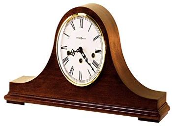 Howard Miller Clay Mantel Clock II 549-558 – Mechanical, Windsor Cherry Home Decor, Key-Wound, Single-Chime Movement