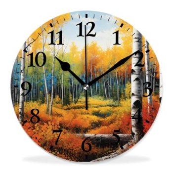 IMPCOKRU 12 inch Round White Wall Clock,Oil Painting Paris France City Eiffel Tower Colorful,Silent Non-Ticking Wall Clock Decor for Home Office Kitchen Living Room Bedroom