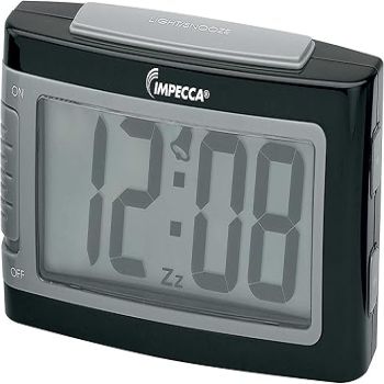 Impecca 1.3 Large Display Digital Alarm Clock with Big Snooze Button & Backlight, Black - WAD15K