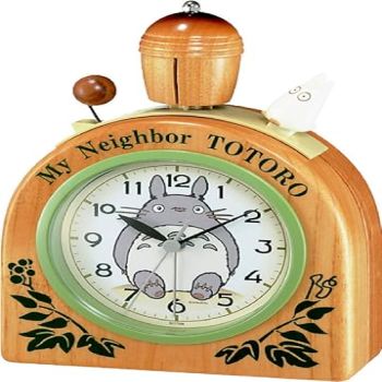 Rhythm 4RA455MN06 My Neighbor Totoro Alarm Clock R455N Wooden Bell Alarm 6.7 x 4.7 x 2.3 inches (17 x 12 x 5.8 cm)