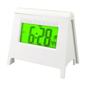 solacol Digital Alarm Clock with Led Night Light Mini Lcd Student Alarm Clock New Electronic Clock Smart Desktop Multi-Function Clock with Luminous Temperature Calendar Alarm Clock with Night Light