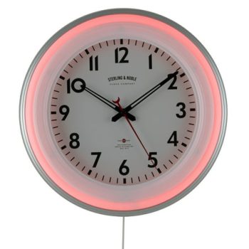 Sterling & Noble 11 Round Indoor Multi-Colored LED Wall Clock with Remote Control