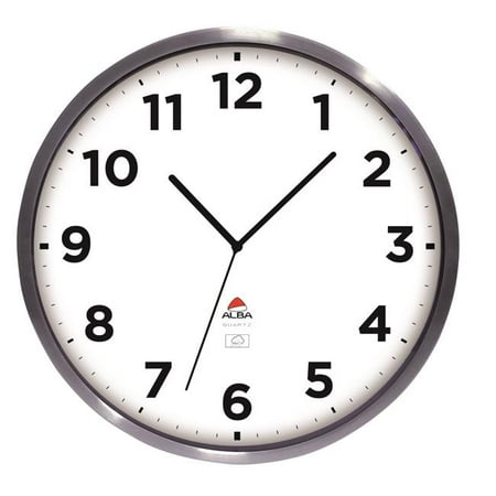 35.5 cm Stainless Outdoor Wall Clock, Silver Grey