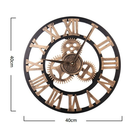 40 Cm Digital Wall Clock Retro Wall Clock Classic Clock Gear Clock Wall Clock Digital Vintage Clock