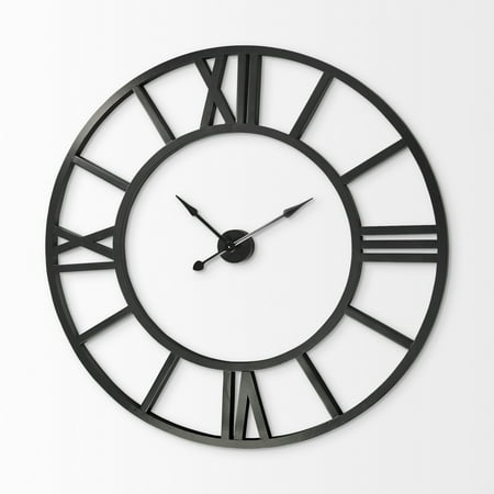 54 Round XL Industrial style Wall Clock w/ Open Face Desing