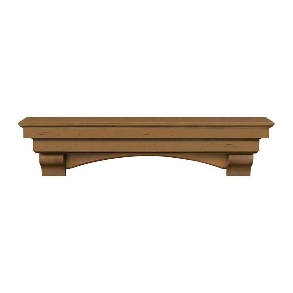 5 ft. Antique Finish Cap-Shelf Mantel