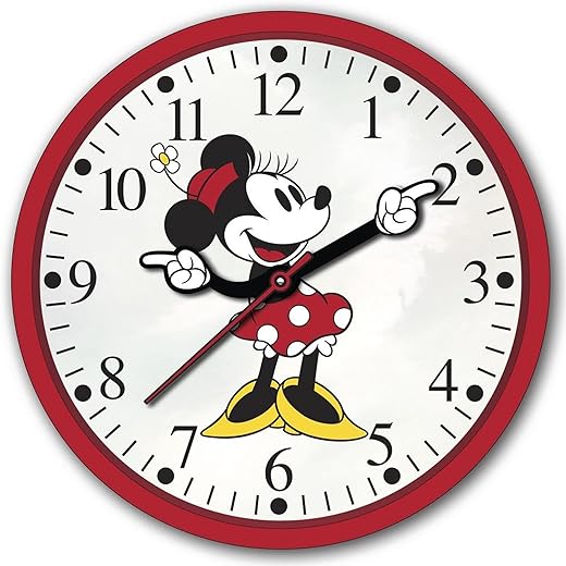 Accutime Minnie Mouse Retro Watch Hands 10 Wall Clock