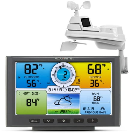 AcuRite Iris® (5-in-1) Wireless Home Weather Station, Indoor/Outdoor Temperature, Humidity, Wind, and Rain (01529M)