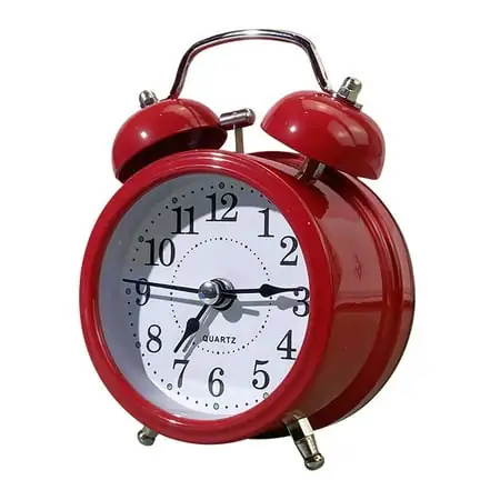 Alarm Clock Double Bell Retro Design Luminous Mute Sweeping Movement Loud Time Display Super Loud Retro Bell Alarm Clock for Home