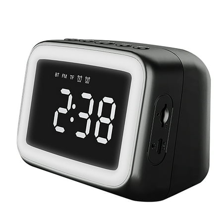 Alarm Clock Radio with Bluetooth Speaker, FM Radio, Dual Alarm with Snooze, Large LED Display, Dimmer Control, USB Charging Output and Night Light