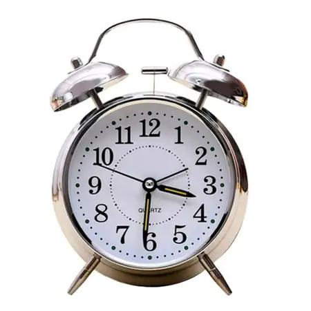 Alarm Clock Vintage Double Bell Silent Non-Ticking Extra Loud Clock Kid A