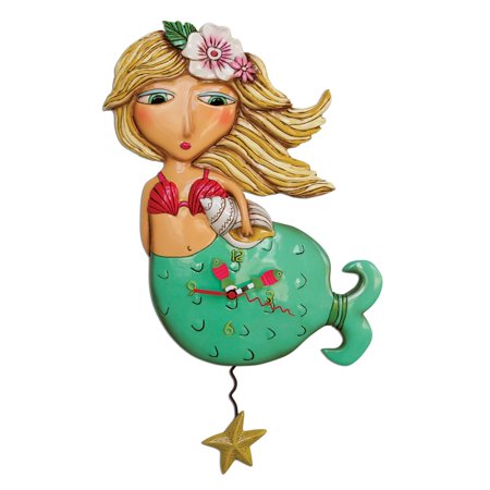 Allen Designs P1610 Shelley Mermaid Pendulum Wall Clock 17.25