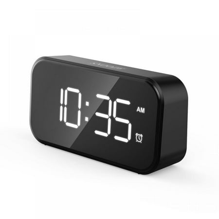 Amazing Digital Alarm Clock,5 Large LED Display with Dual USB Charger Ports | Auto Dimmer Mode | Easy Snooze Function, Full-screen Fashion Alarm Clock for Bedroom Home Office for All People