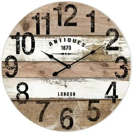 Antiques 1870 London Planks Look Wall Clock