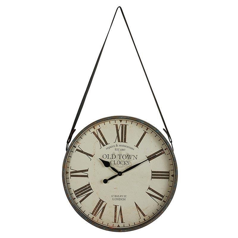 Antique Wall Clock with Strap Clock for Home Hall Living Bedroom Kitchen