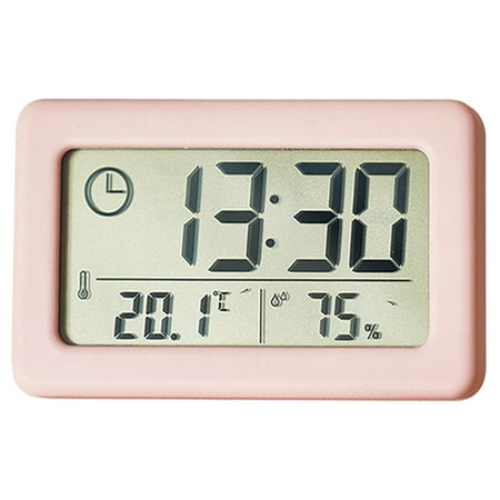 Atomic Clock with Outdoor and Indoor Temperature - Self-Setting Alarm Day Digital Clock Large Dispaly, Operated Wall Clocks or Desk Clocks for Bedroom,Livingroom,Office,,red