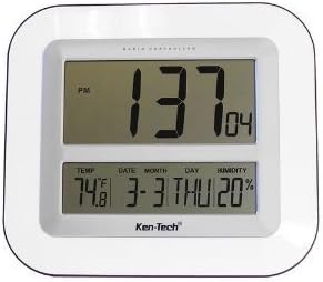 Atomic LCD Wall Clock with Temperature Date Humidity T-4680