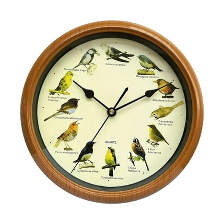 Baoblaze Wall Clock 10inch Singing Bird Wall Clock for Anniversary Living Room Office