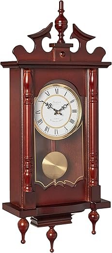 Bedford Clock Collection 31 31in Wall Clock, Cherry Oak