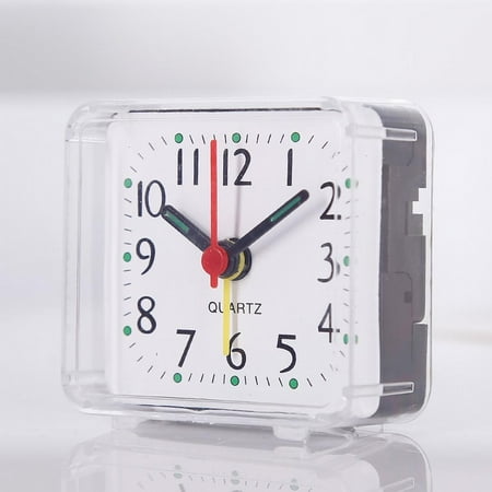 Bedside Small Alarm Clock Quartz Battery Operated Wake Up With Beeping Sound