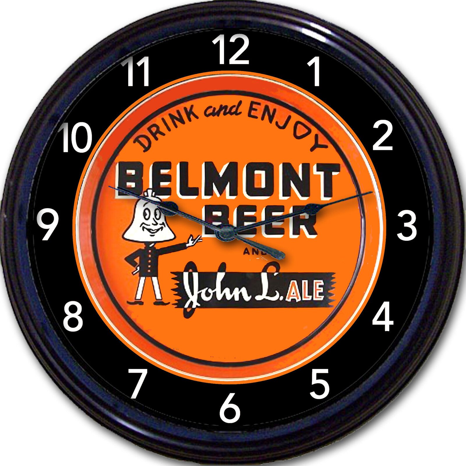 Belmont Brewing Co Martins Ferry OH Beer Tray Wall Clock John L Ale Lager Brew