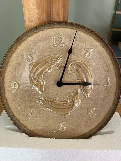 Big Sky Carvers Trout Fish Clock NEW
