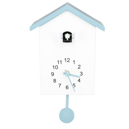 Bird House Wall Clock Bird Voice Call Stylish Decorative Pendulum Wall Clock For Office Bedroom Living Room