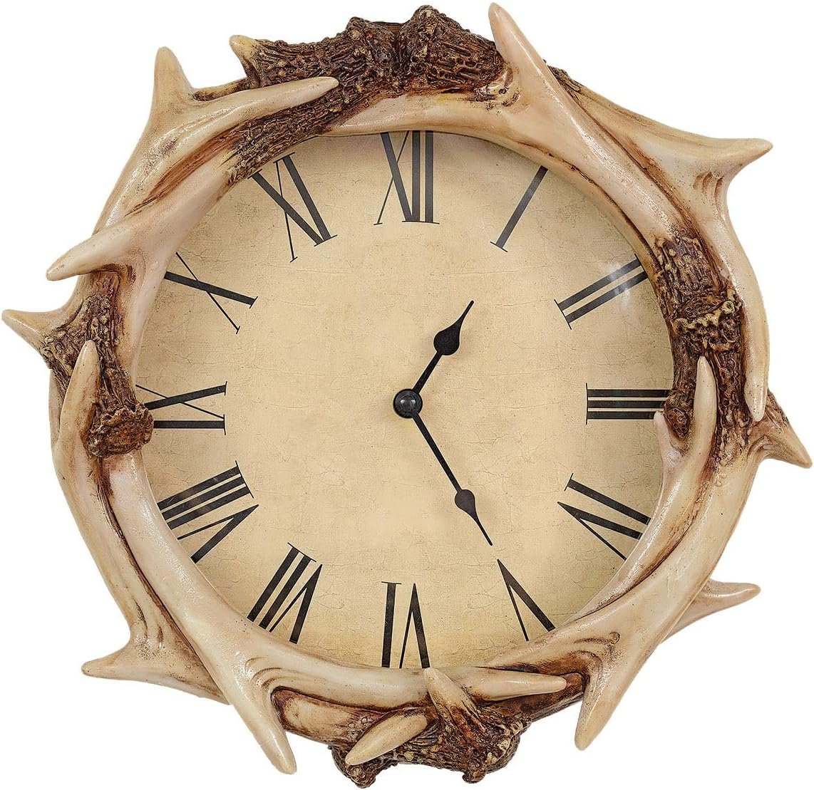 BLACK FOREST DECOR Faux Antler Wall Clock