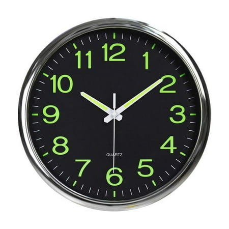 Blarkrus Large 12inch Modern Battery Wall Clock Luminous Glow Night Light Quartz SilentUK