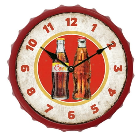 Bottle cap style-metal wall clock creative decorative clock