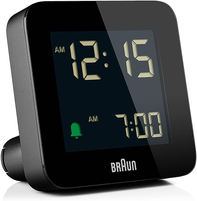 Braun BC09B Digital Alarm Clock, Black, Free