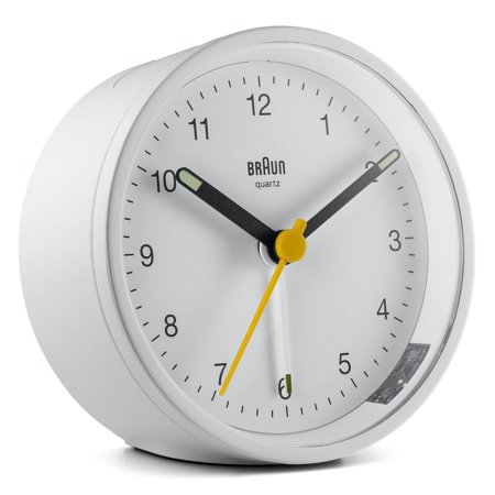 Braun BN-BC12W White Round Quartz Classic Alarm Clock