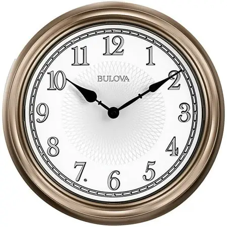 Bulova Clocks C4826 Indoor/Outdoor 14 Inch Diameter Lighted Dial Time Wall Clock