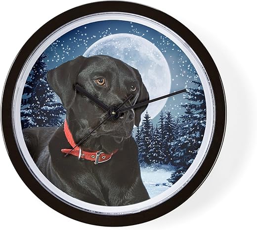 CafePress Black Lab Unique Decorative 10 Wall Clock