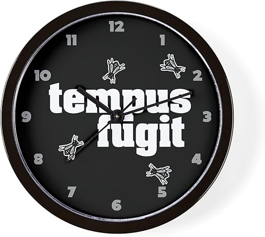 CafePress Tempus Fugit 4 Unique Decorative 10" Wall Clock