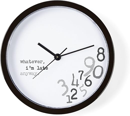 CafePress Whatever, Im Late Anyway Unique Decorative 10" Wall Clock