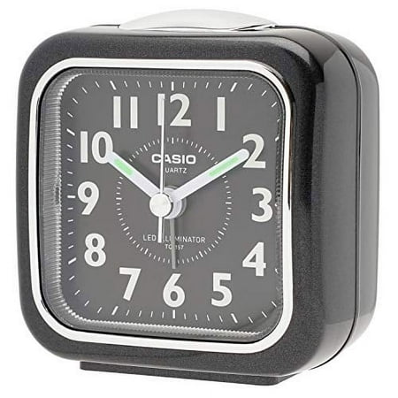 CASIO Alarm Clock black 7.6×7.3cm analog Mini size Light With TQ-157-1BJF 7.6×7.3×4.9cm