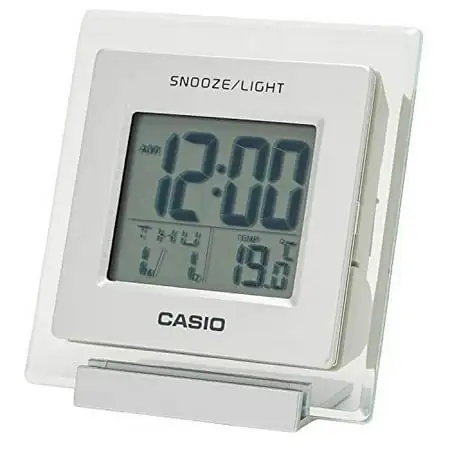 CASIO Alarm Clock Silver Digital temperature calendar Express Mini size DQ-735-8JF// Display