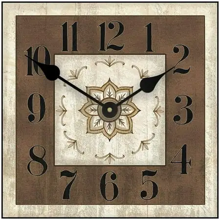 Charlotte Square Large Wall Clock | Beautiful Color, Silent Mechanism, Made in USA