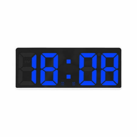 Clearance Kaireo Clock, Simple Led Clock White Shell Blue, Simple Desk Alarm Clock Bedside Led Digital Alarm Clock Electronic Backlight Alarm Clock for Home, Home Clock, 1*Clock, 1*Data Line