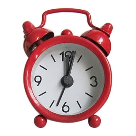 Clearance! ZBBMUYHGSA Clock the Holder Creative Clock Cute Small Alarm Metal Alarm Clock Small Electronic Mini Clock Red