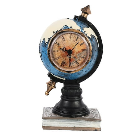 Clock Desk Globe Table Alarm Vintage Desktop World Accessories Cool Small Clocks Bedside Decorativeoldearth Ornament