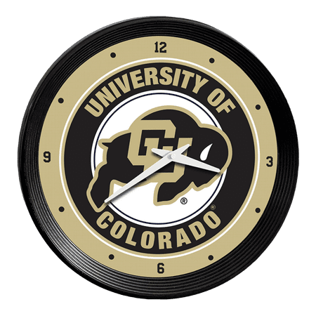 Colorado Buffaloes: Ribbed Frame Wall Clock