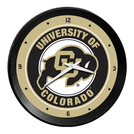 Colorado Buffaloes: Ribbed Frame Wall Clock